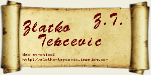 Zlatko Tepčević vizit kartica